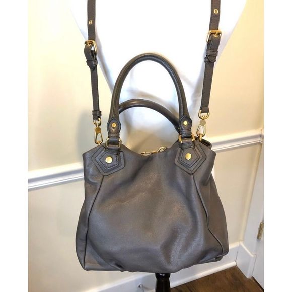 MARC JACOBS Grey ‘Workwear’ Rolled Top Handle Crossbody Satchel w Shoulder Strap - Picture 16 of 16